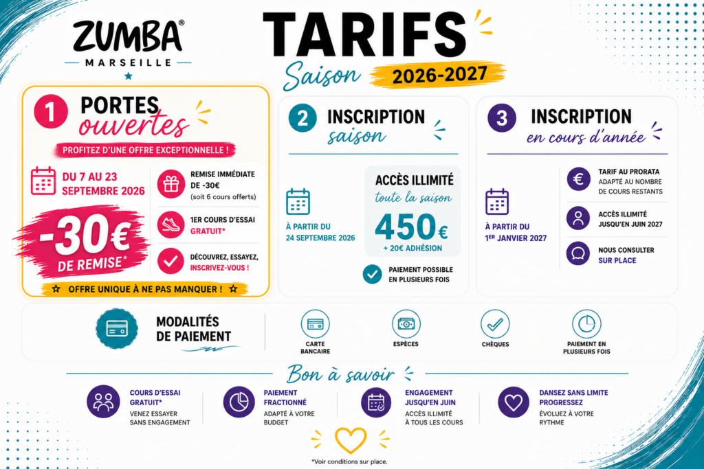 tarifs des cours